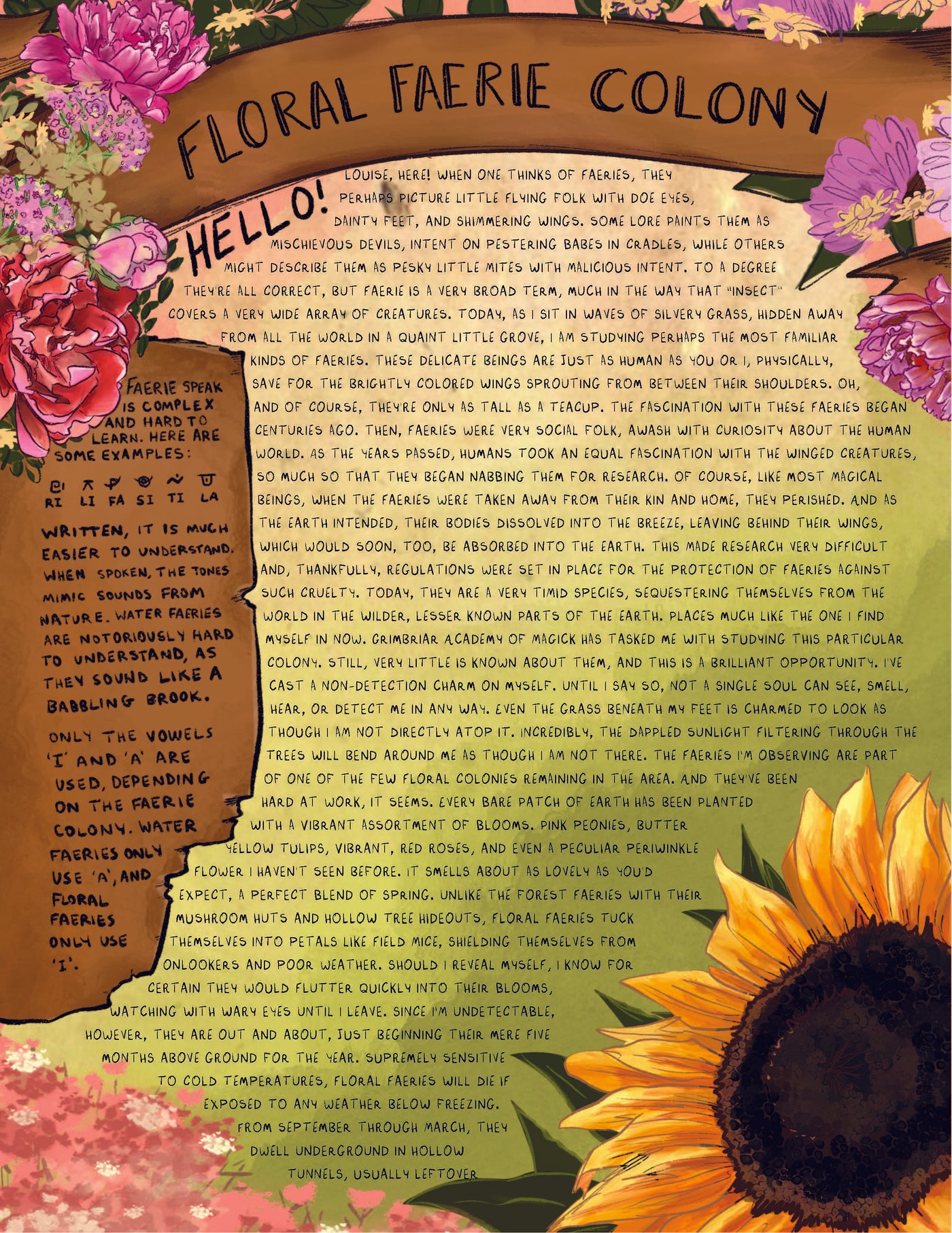 Past Lesson | April 2024 - Floral Faeries